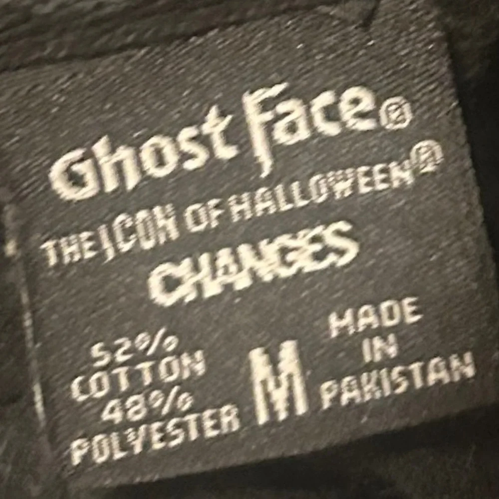 Ghost Face Drawstring Hooded Sweatshirt size M